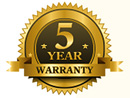 5 Year warranty